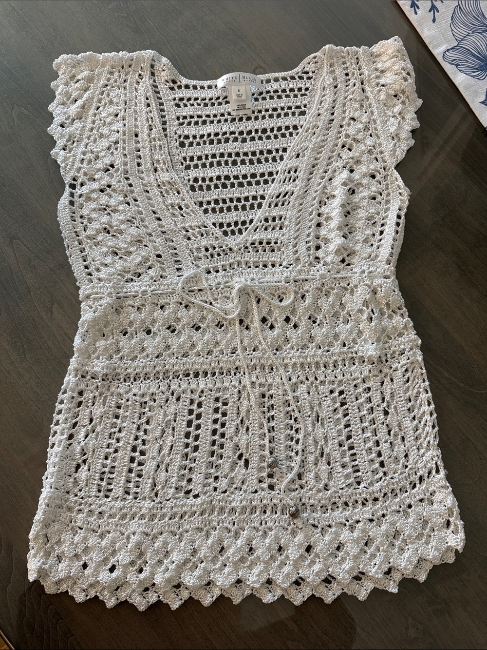 White House Black Market Crochet Top - White
